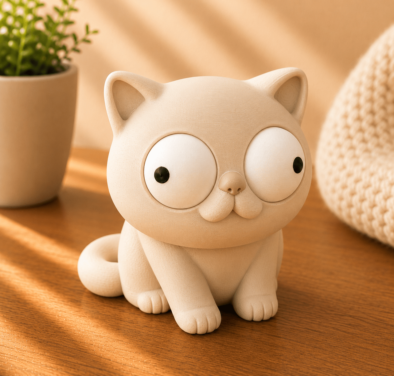 Goofy Katze | Süße 3D-gedruckte Sammelfigur – VantaVice - VantaVice