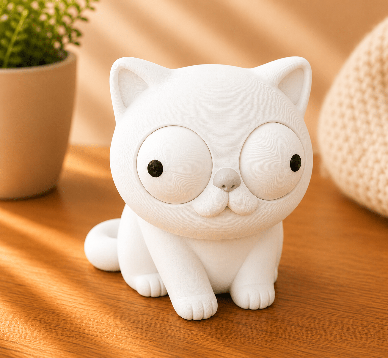 Goofy Katze | Süße 3D-gedruckte Sammelfigur – VantaVice - VantaVice
