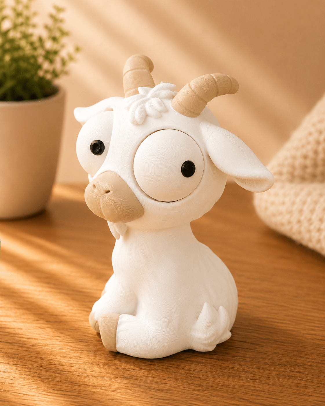 Goofy Ziege | Süße 3D-gedruckte Sammelfigur – VantaVice - VantaVice